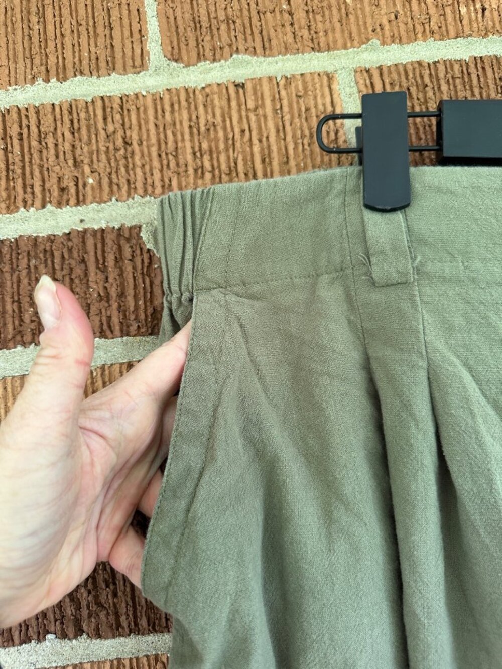 Halara High Waisted Wide Leg Flowy Pants Green Size 2X Casual Pocket Pants - Picture 5 of 11